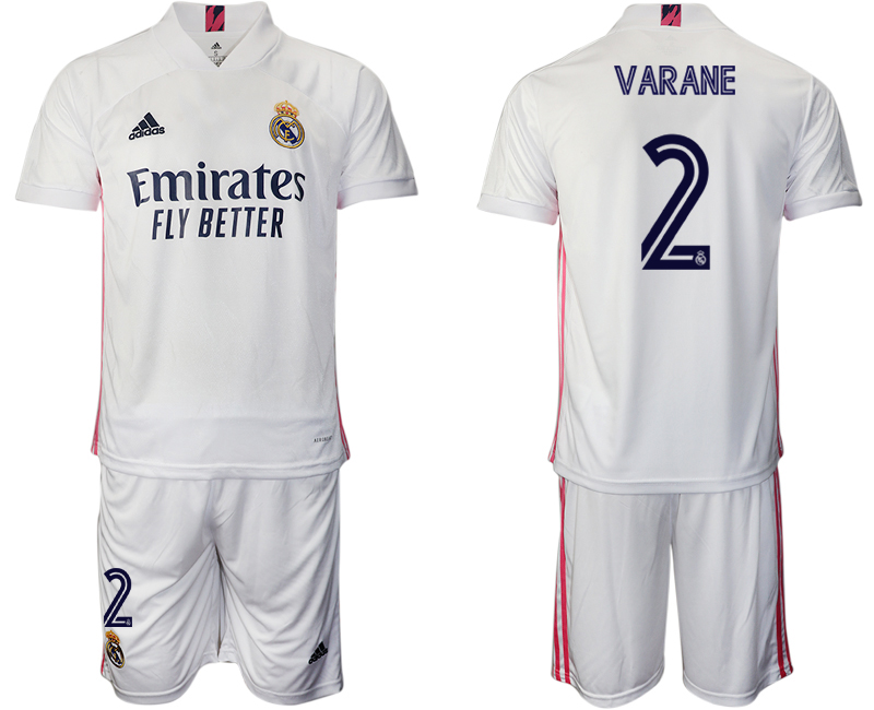 Men 2020-2021 club Real Madrid home #2 white Soccer Jerseys->real madrid jersey->Soccer Club Jersey
